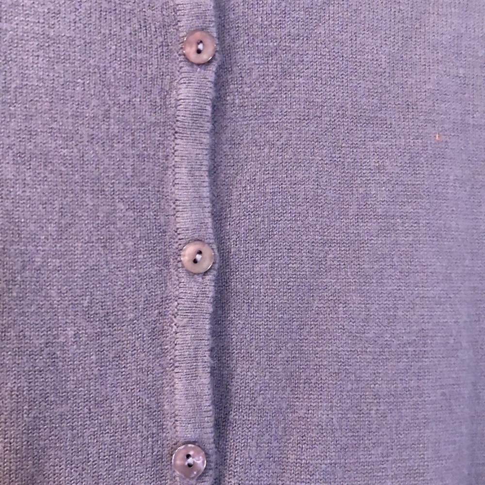 Vintage Kathie Lee Lavender Sz L Pit to Pit 22 3/4” Cardigan Sweater Acylic Soft - Picture 4 of 15